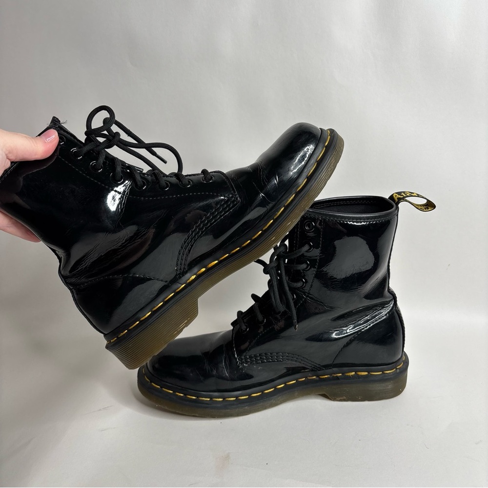 Dr Marten 1460 Women's Patent Leather Lace Up Boots size 8 - Picture 7 of 10